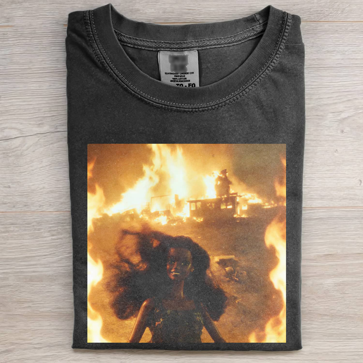BLACK GIRL DOLL FACE MEME MOOD ICON TEE Vintage Washed DTG Graphic Tee | ZalleStudio