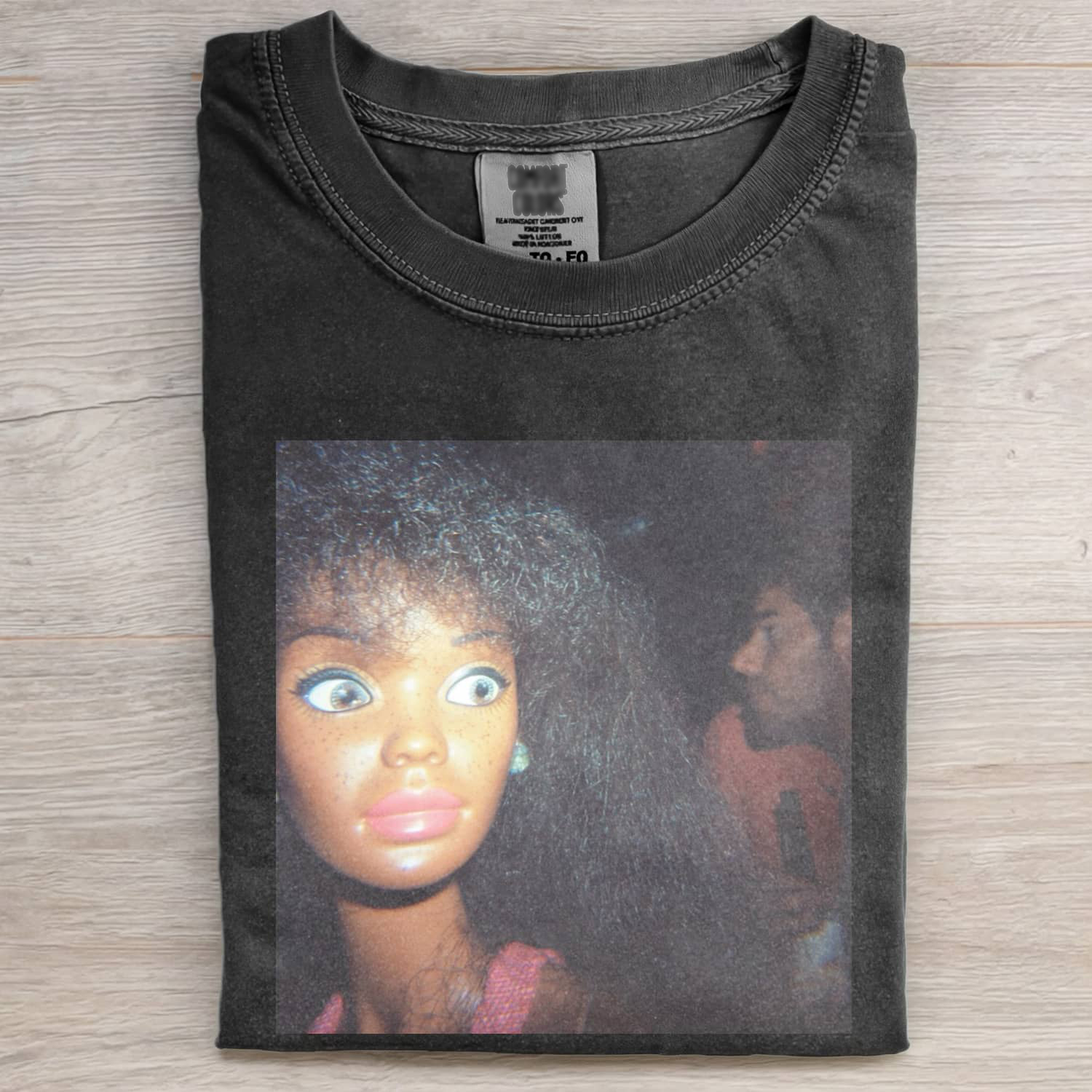 DOLL FACE BLACK GIRL FACE MEME POV TEE Vintage Washed DTG Graphic Tee | ZalleStudio