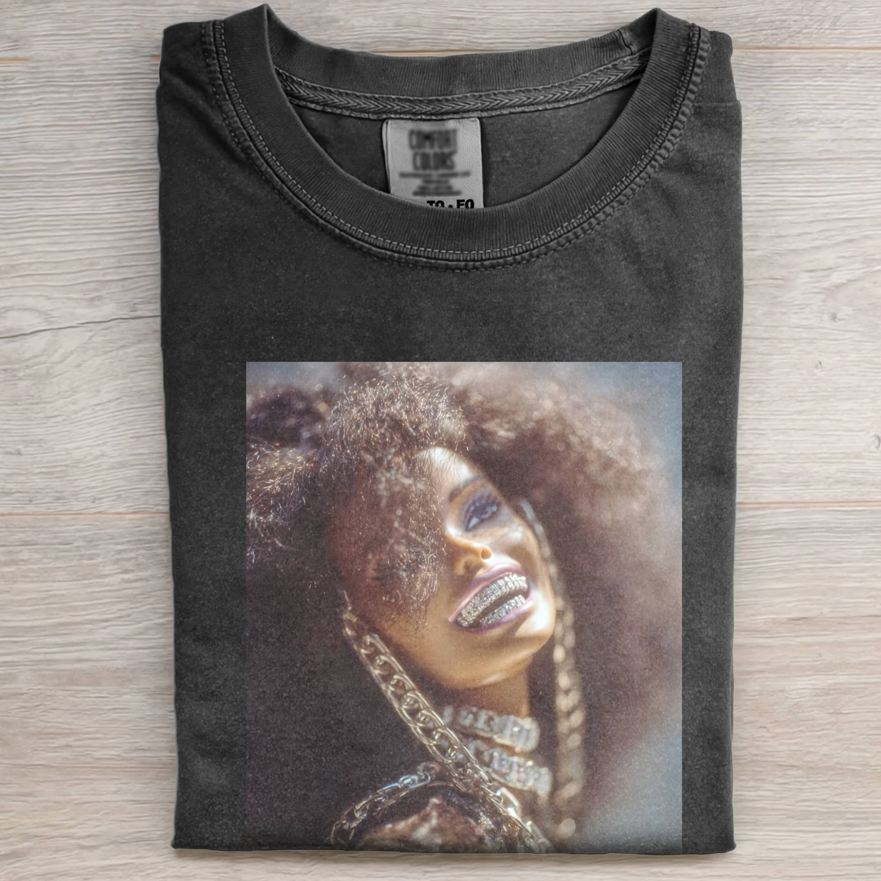 DOLL FACE ICE COLD GRILLS TEE Vintage Washed DTG Graphic Tee | ZalleStudio