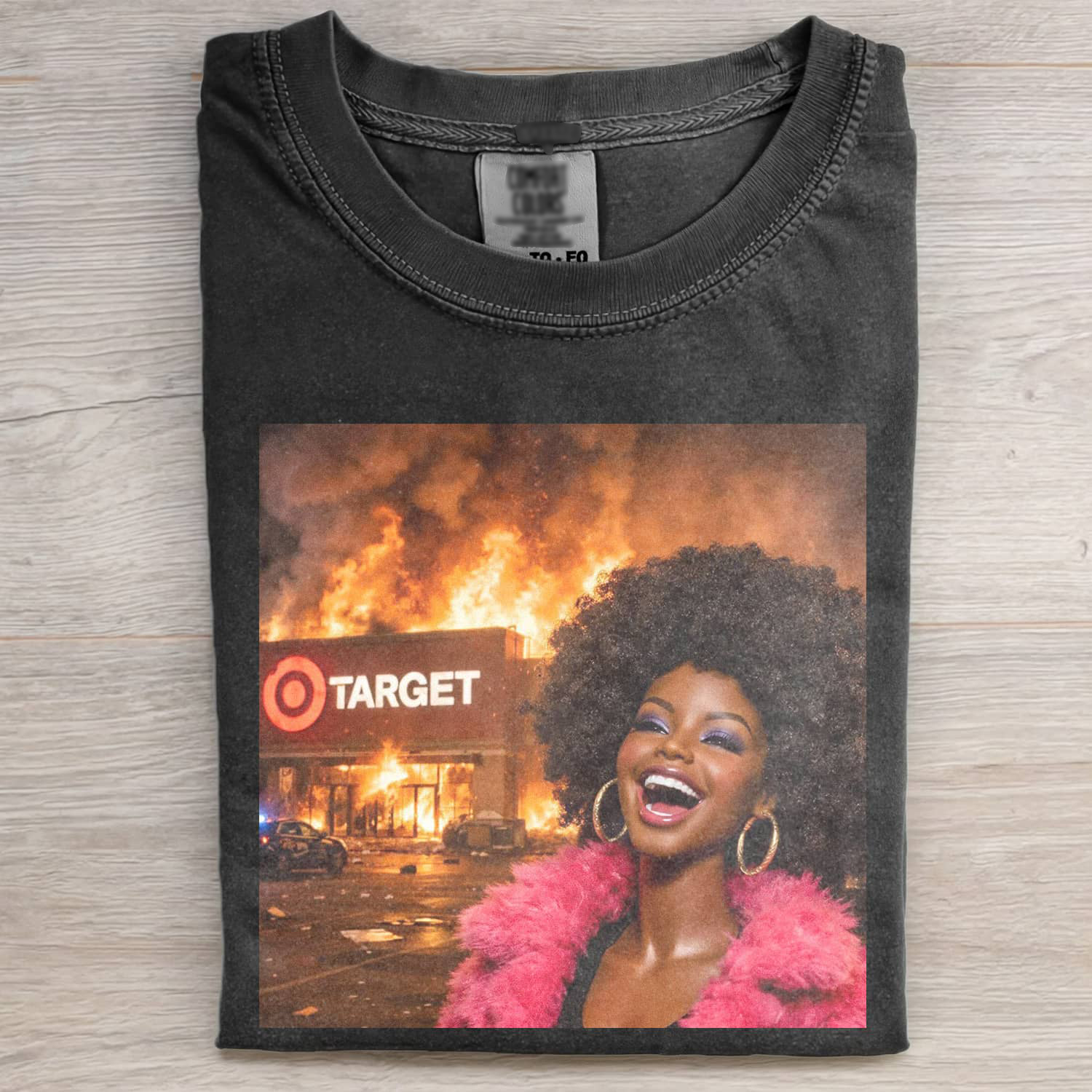 BLACK GIRL DOLL GIRL DISGUSTED MEME T-SHIRT Vintage Washed DTG Graphic Tee | ZalleStudio