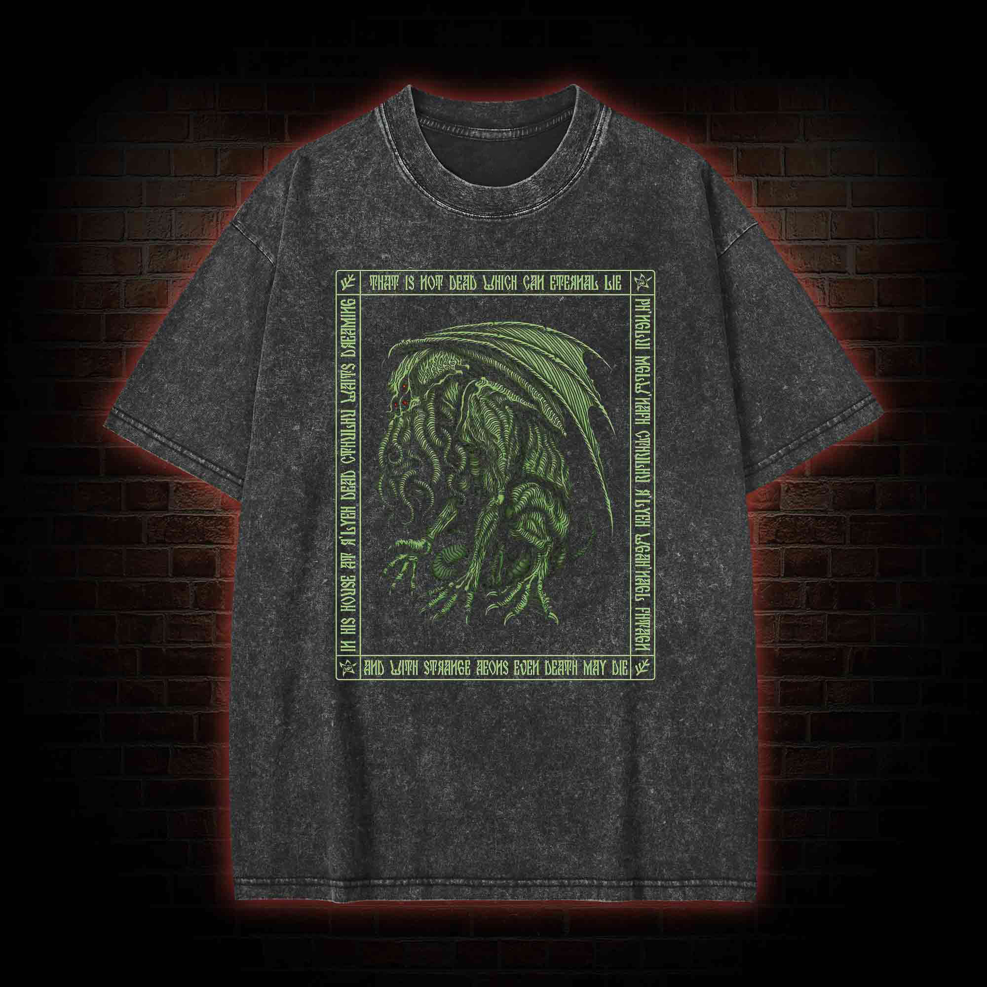 Horror of Cthulhu Washed T-shirt