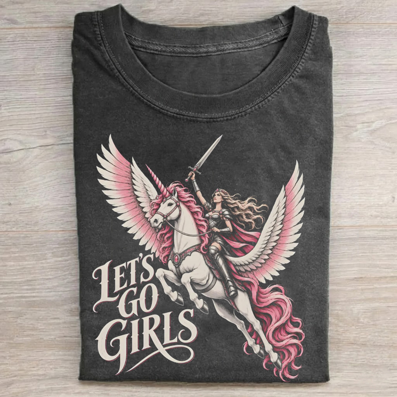 Lets Go Girls Warrior Unicorn T-shirt