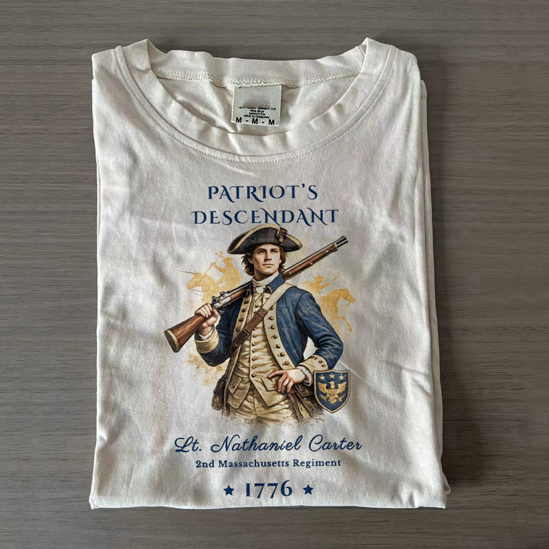 Patriot’s Descendant T-shirt Vintage Washed DTG Graphic Tee | ZalleStudio