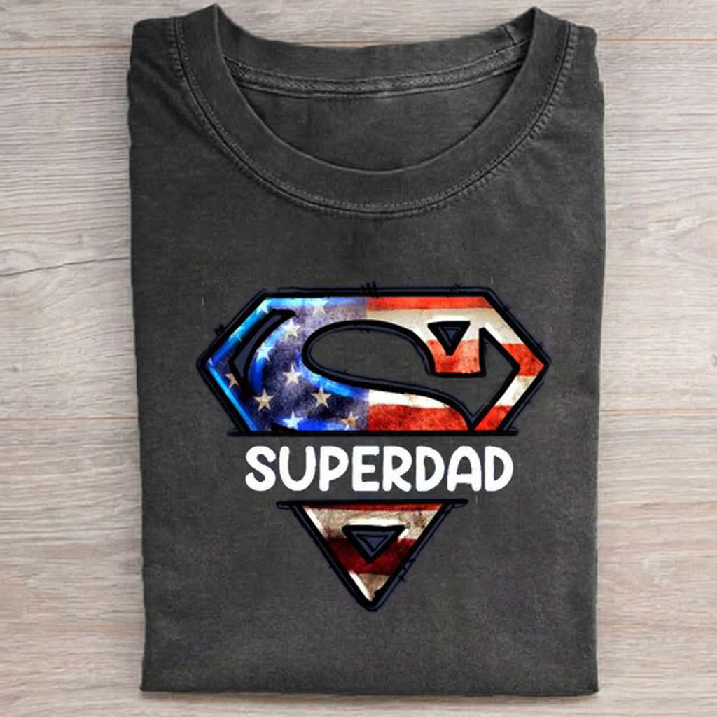 Super Dad T-shirt Vintage Washed DTG Graphic Tee | ZalleStudio