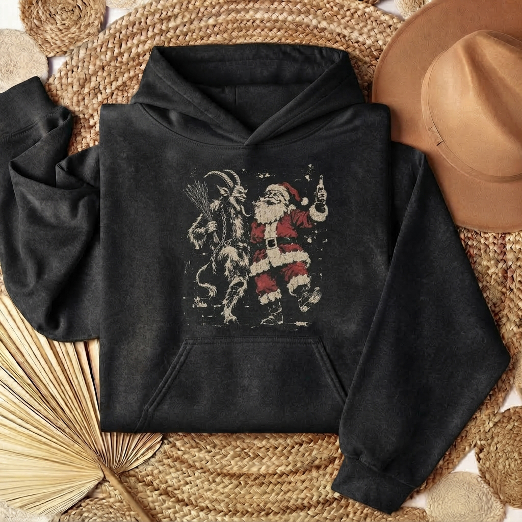 Retro Santa Monster Christmas Hoodie