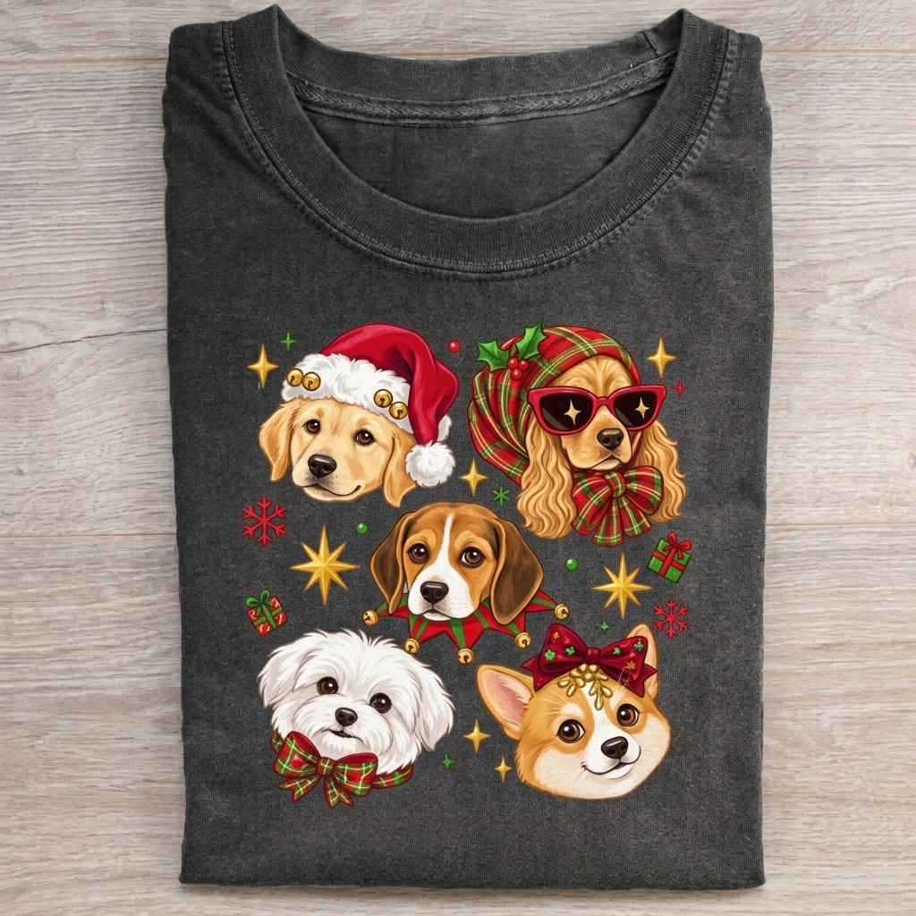 Christmas Cute Dog T-shirt