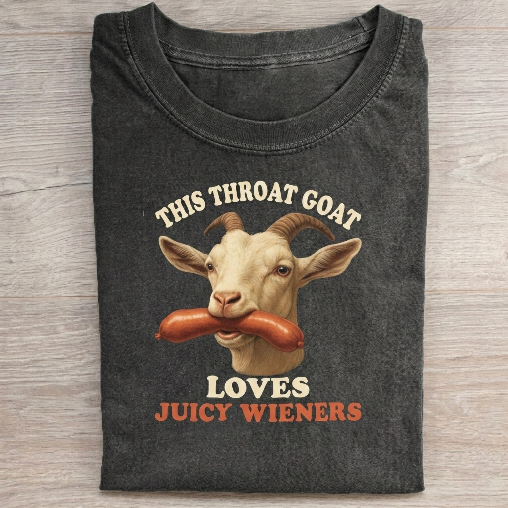 Throat Goat Loves Juicy Wieners T-shirt