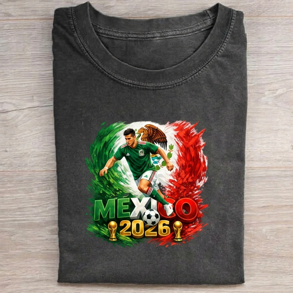 Mexico Football Lover Printed T-shirt