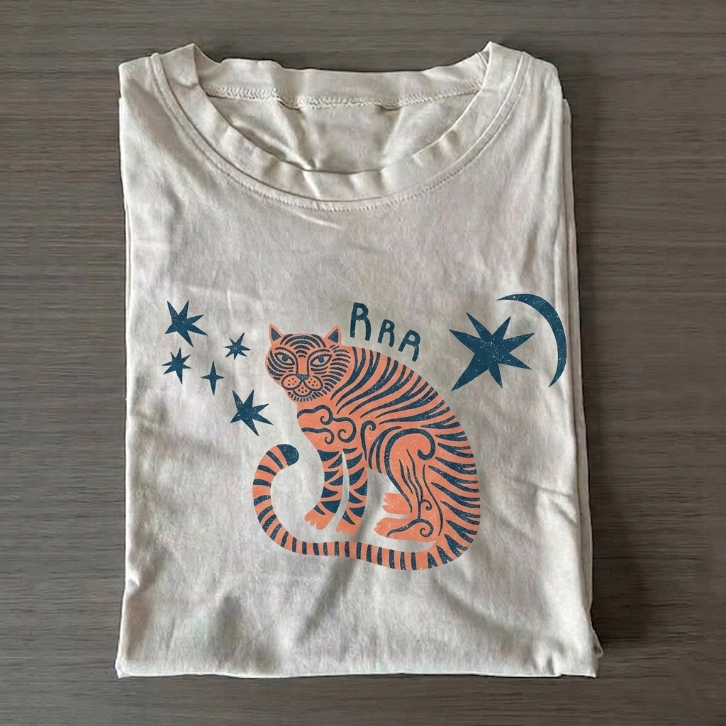 Retro Tiger Print T-Shirt 