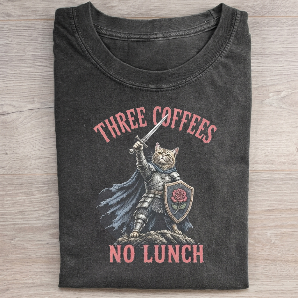 Three Coffees No Lunch T-shirt