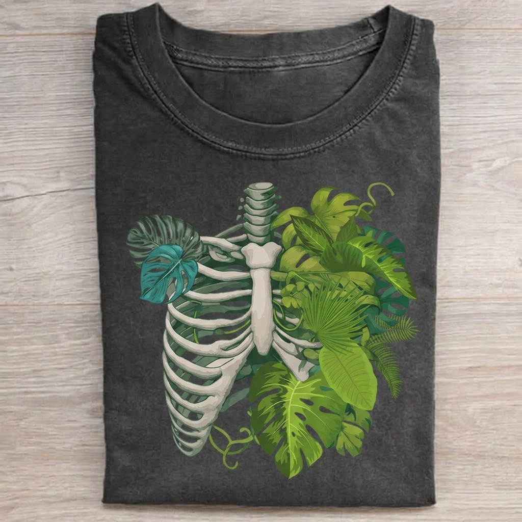 Skeleton Plant Body T-shirt