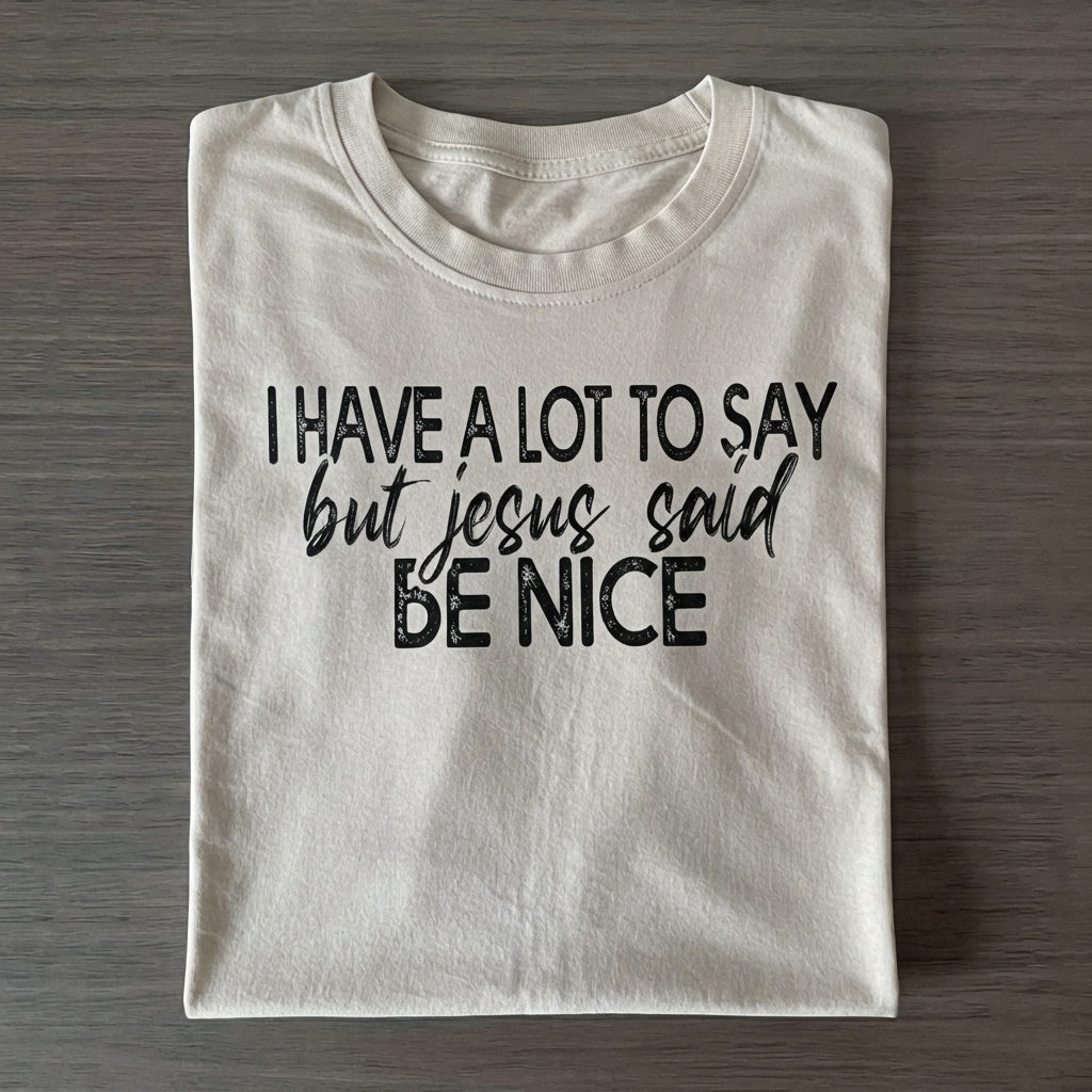 IHAVE A LOT TO SAY but jesus said BE NICE T-shirt