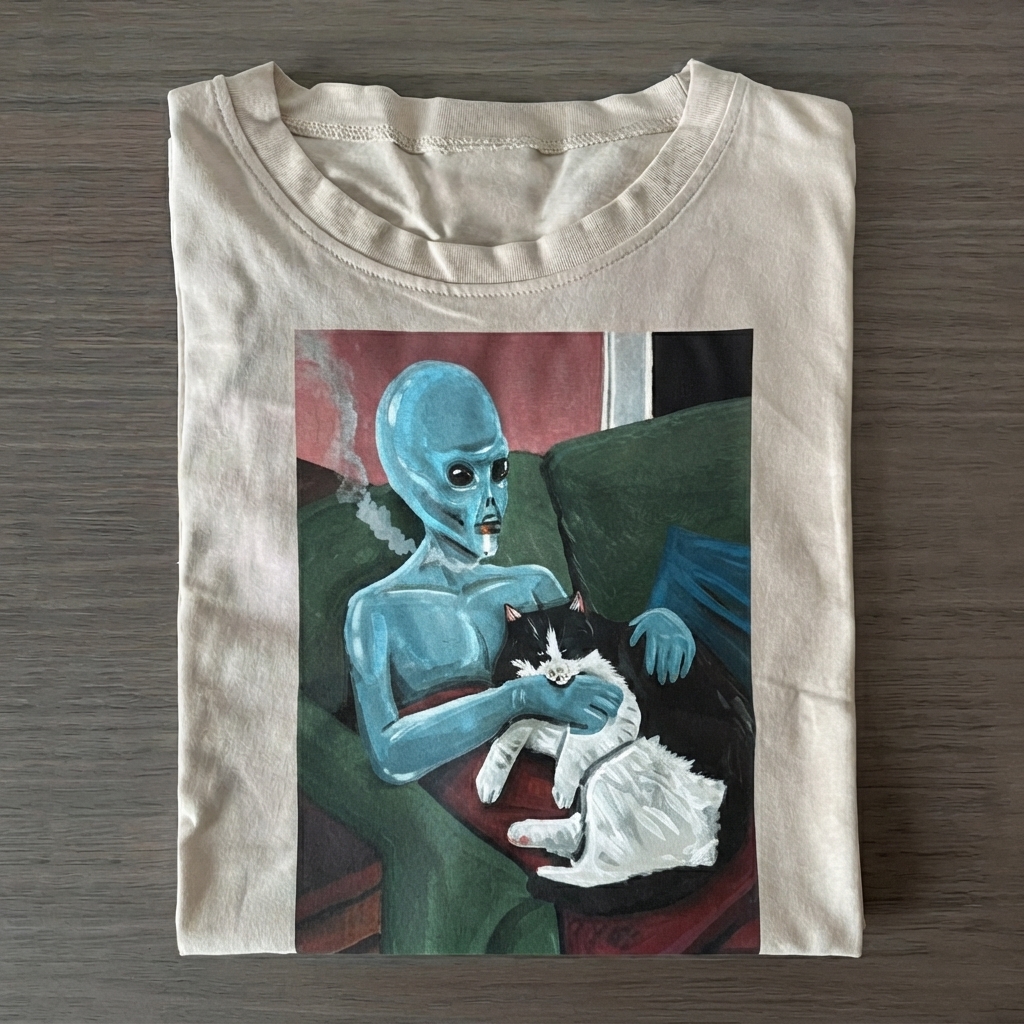 Aliens and cat T-Shirt