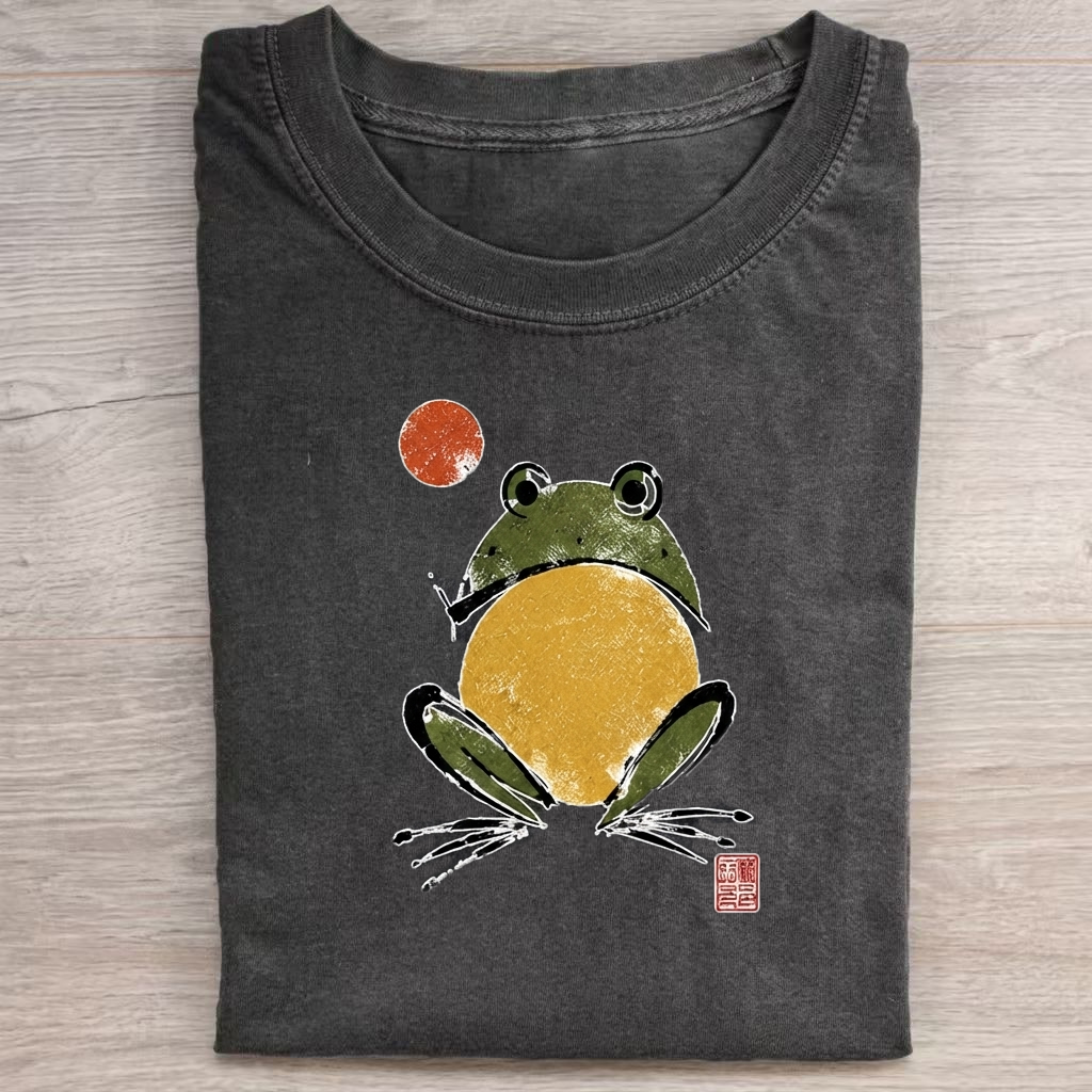 Ink Style Frog Art T-Shirt
