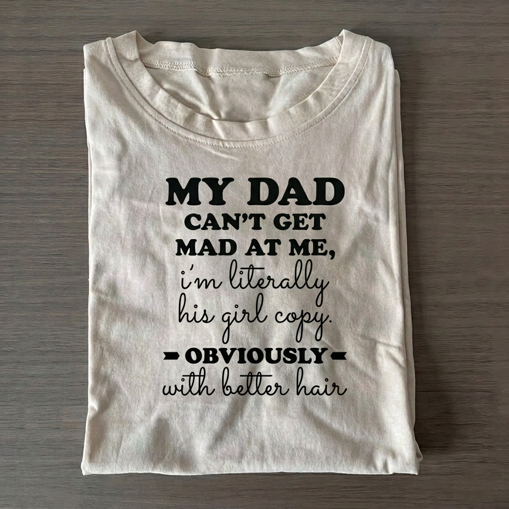 MY DAD CAN'T GET MAD AT ME... T-shirt