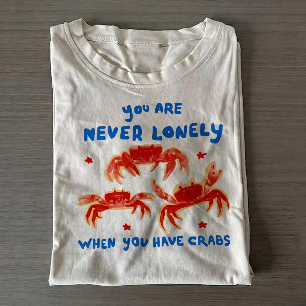 You Are Never Lonely  T-shirt Vintage Washed DTG Graphic Tee | ZalleStudio