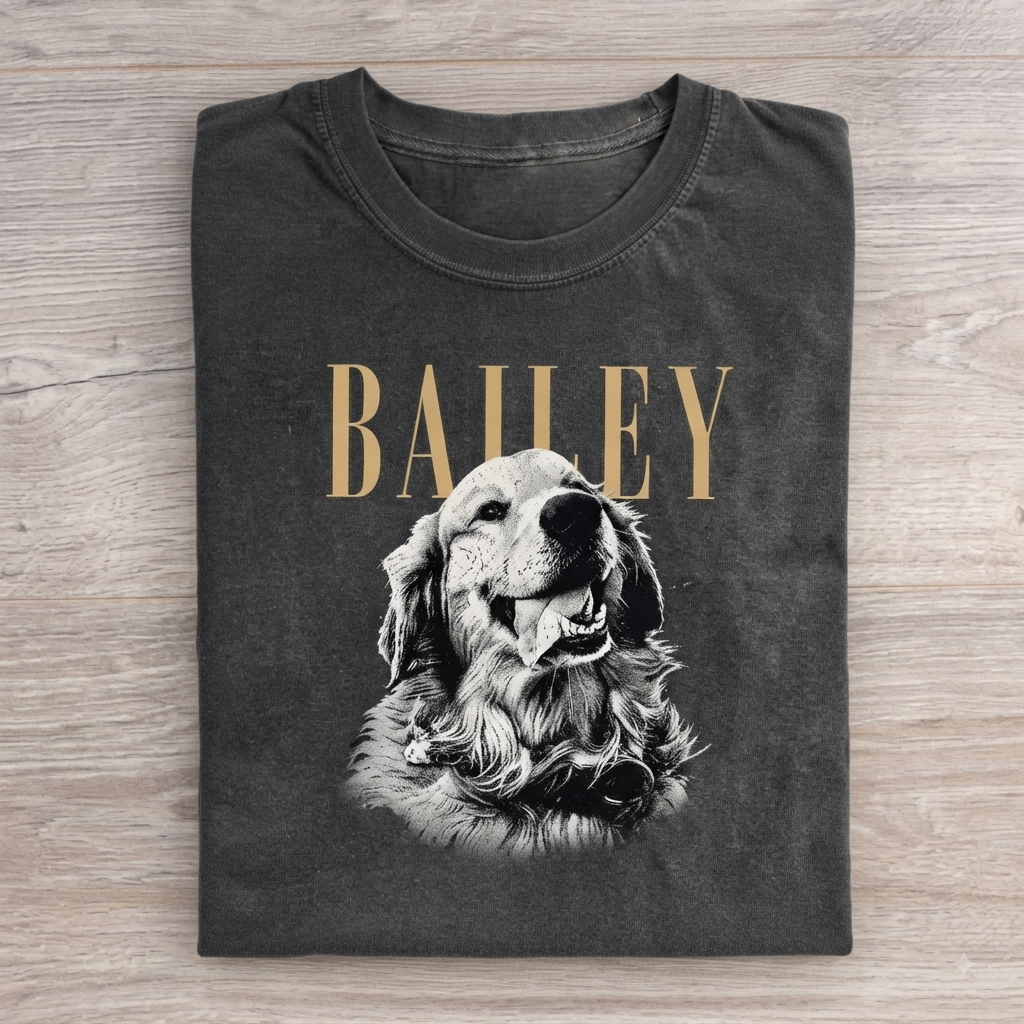 Custom Pet Photo And Name T-Shirts