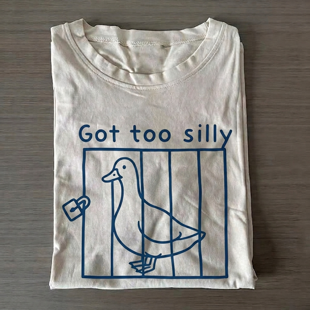 Got too silly Goose T-shirt Vintage Washed DTG Graphic Tee | ZalleStudio