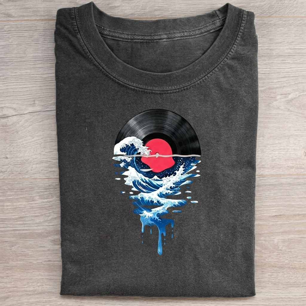 Vinyl Records And Waves T-Shirt