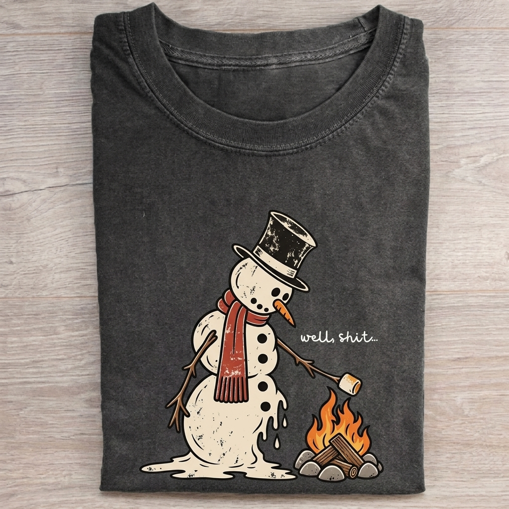 Funny Melting Snowman T-shirt