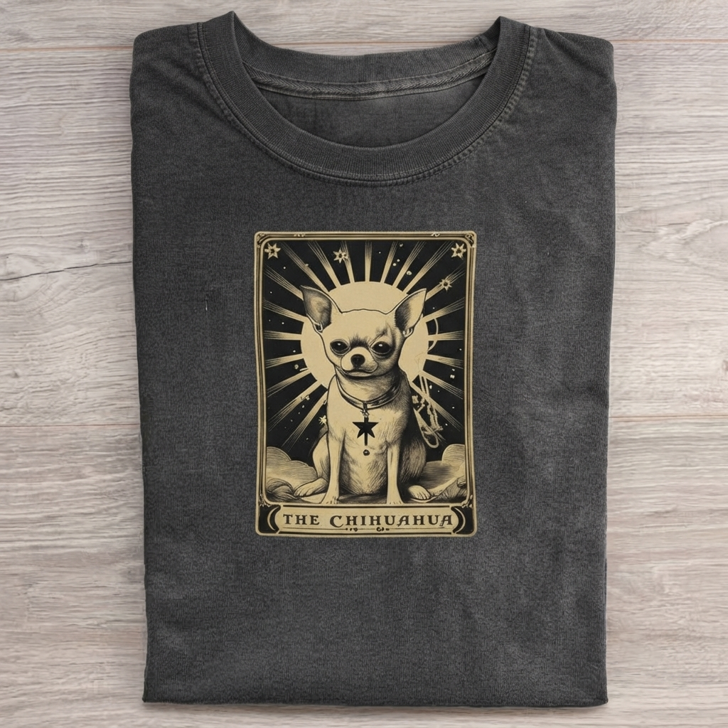 Chihuahua Vintage Tarot Card T-Shirt
