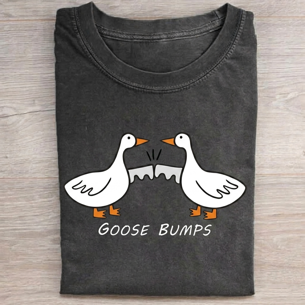 Goose Bumps T-shirt  Vintage Washed DTG Graphic Tee | ZalleStudio