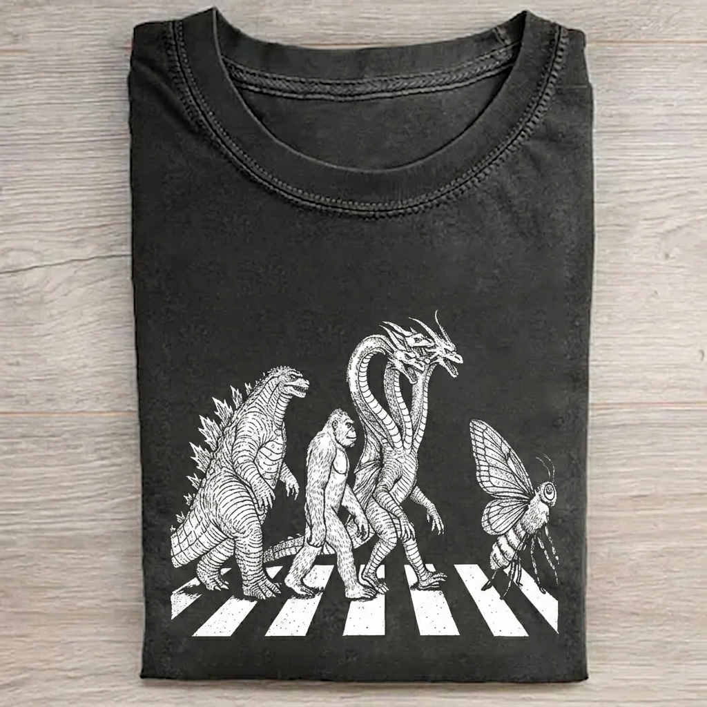 Monster Alliance T-shirt Vintage Washed DTG Graphic Tee | ZalleStudio