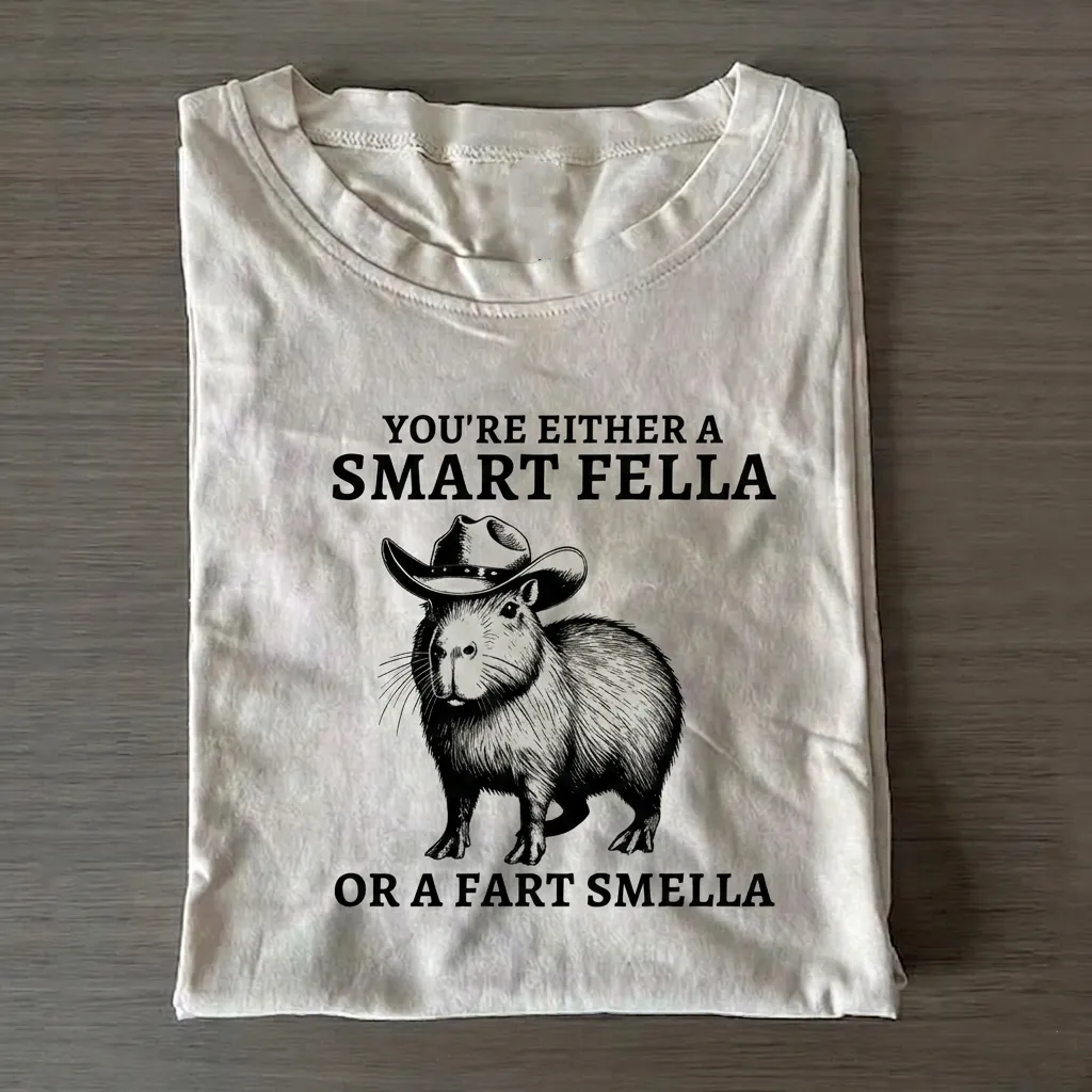 Funny Capybara  T-shirt Vintage Washed DTG Graphic Tee | ZalleStudio