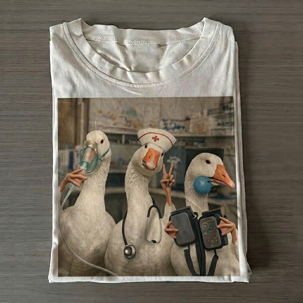 Trust Me, I'm a Goose Funny T-shirt Vintage Washed DTG Graphic Tee | ZalleStudio