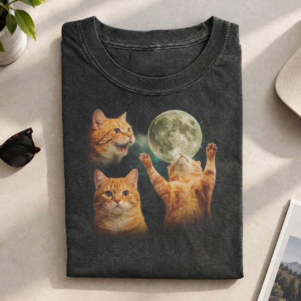 Retro Cute Cat T-shirt