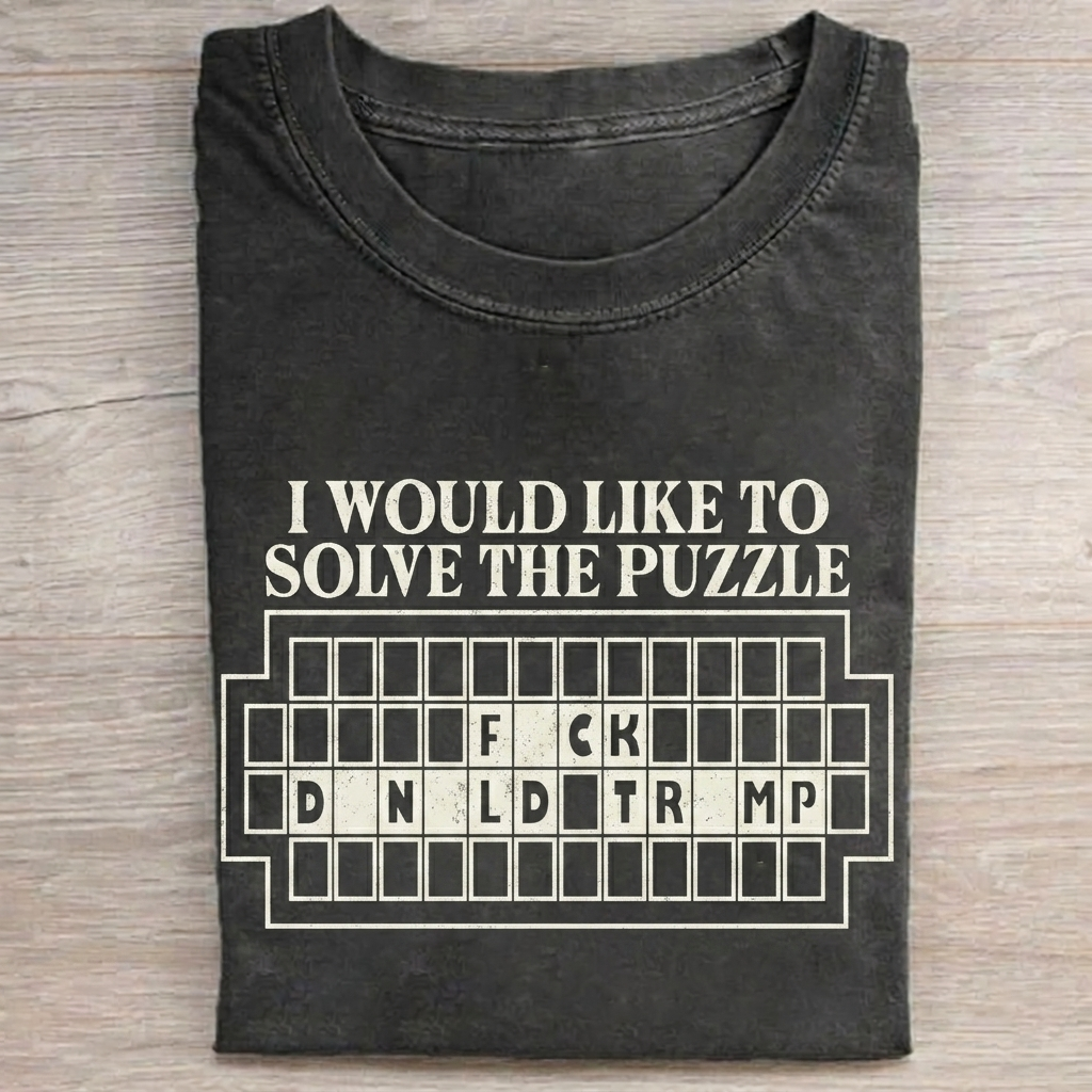 I Would Like to Solve the Puzzle T-shirt Vintage Washed DTG Graphic Tee | ZalleStudio