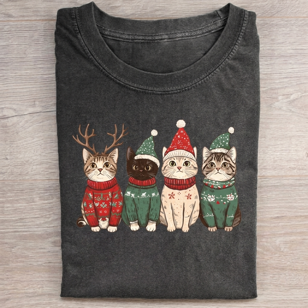 Christmas Cat T-shirt
