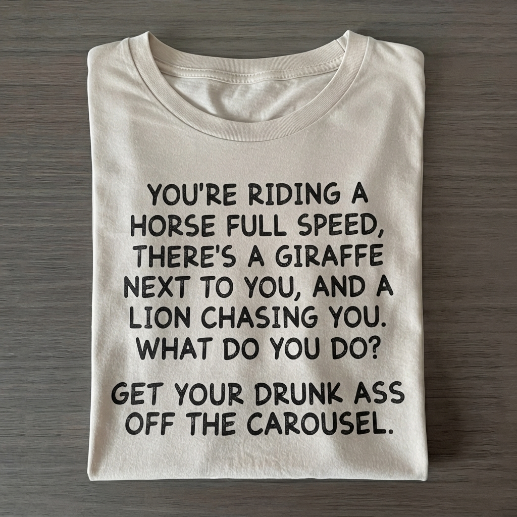 YOU'RE RIDING A HORSE FULL SPEED... T-Shirt
