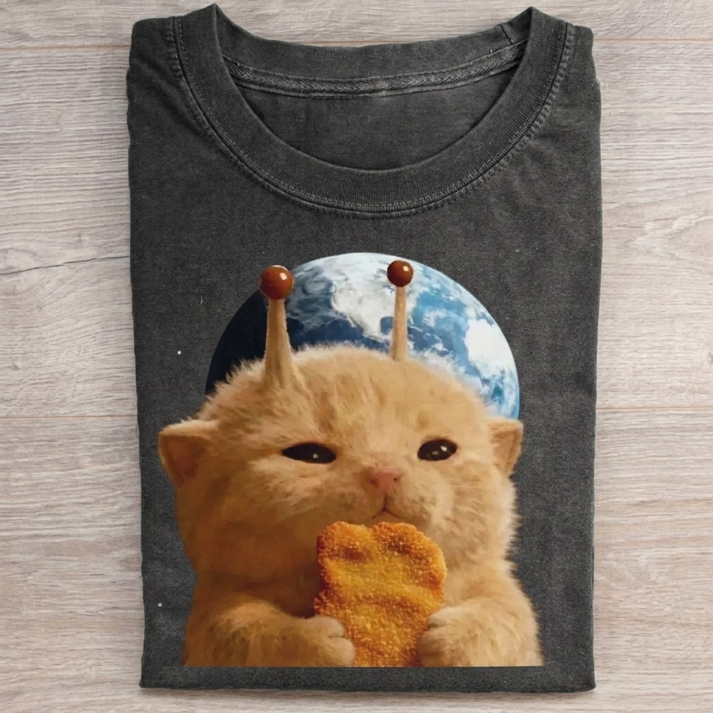 Alien cat T-shirt