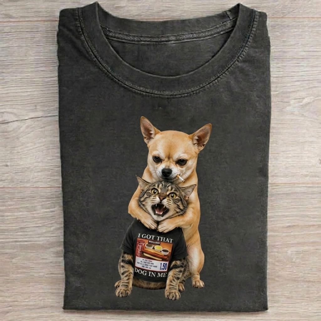 Chihuahua and Cat T-shirt