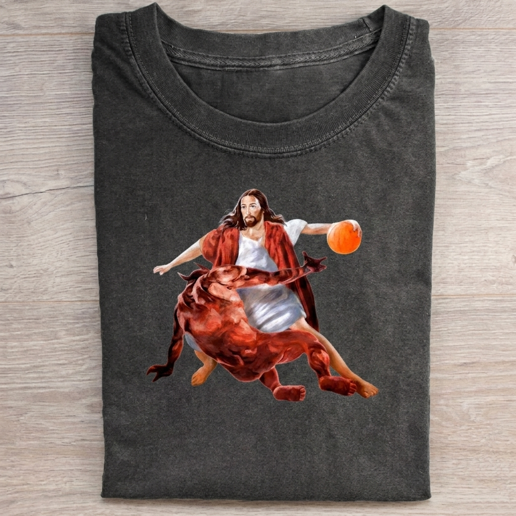 Jesus Crossing Up Satan  T-shirt