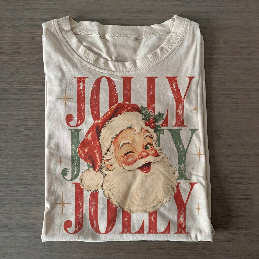 Retro Jolly Santa Christmas T-shirt