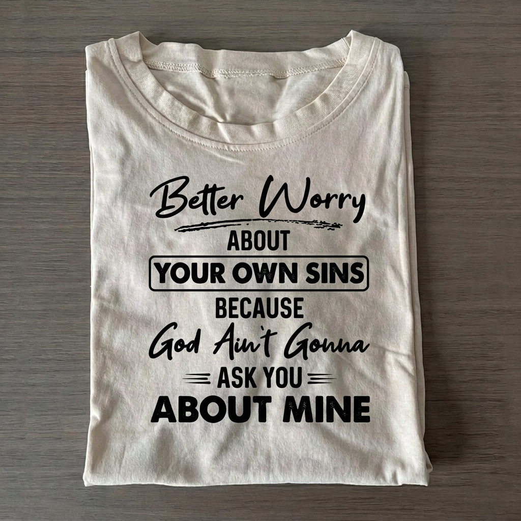 Better Worry ABOUT YOUR OWN SINS... T-shirt