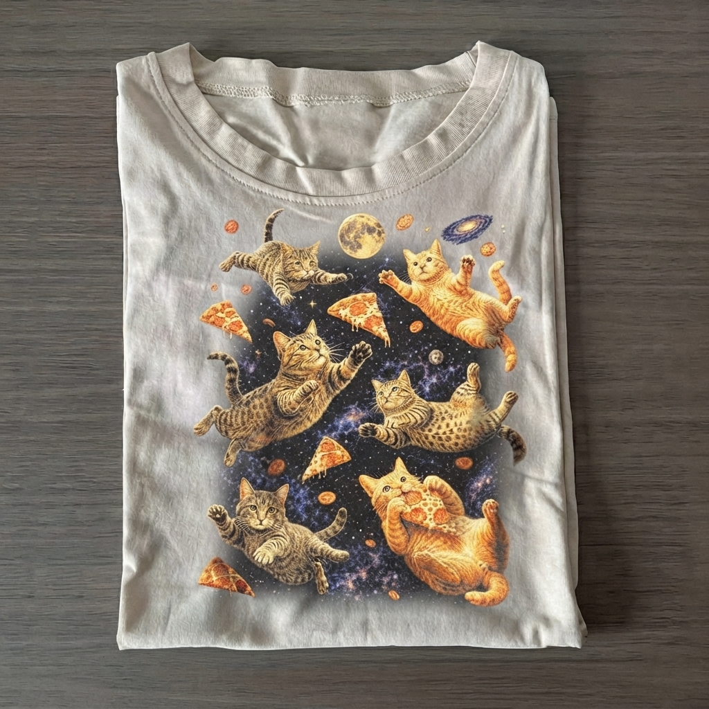 Pizza Cat Galaxy  T-shirt