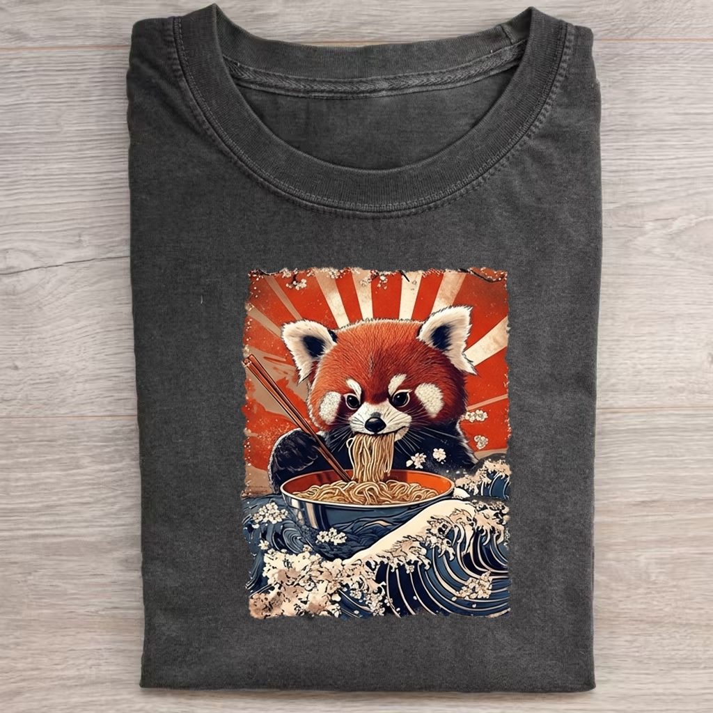 Red Panda Noodle Fun T-Shirt