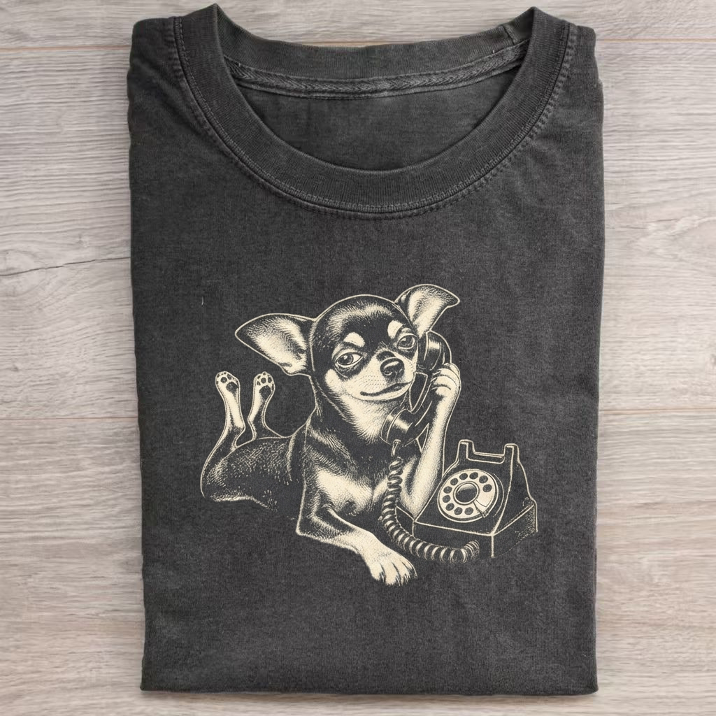 Chihuahua On The Phone T-Shirt