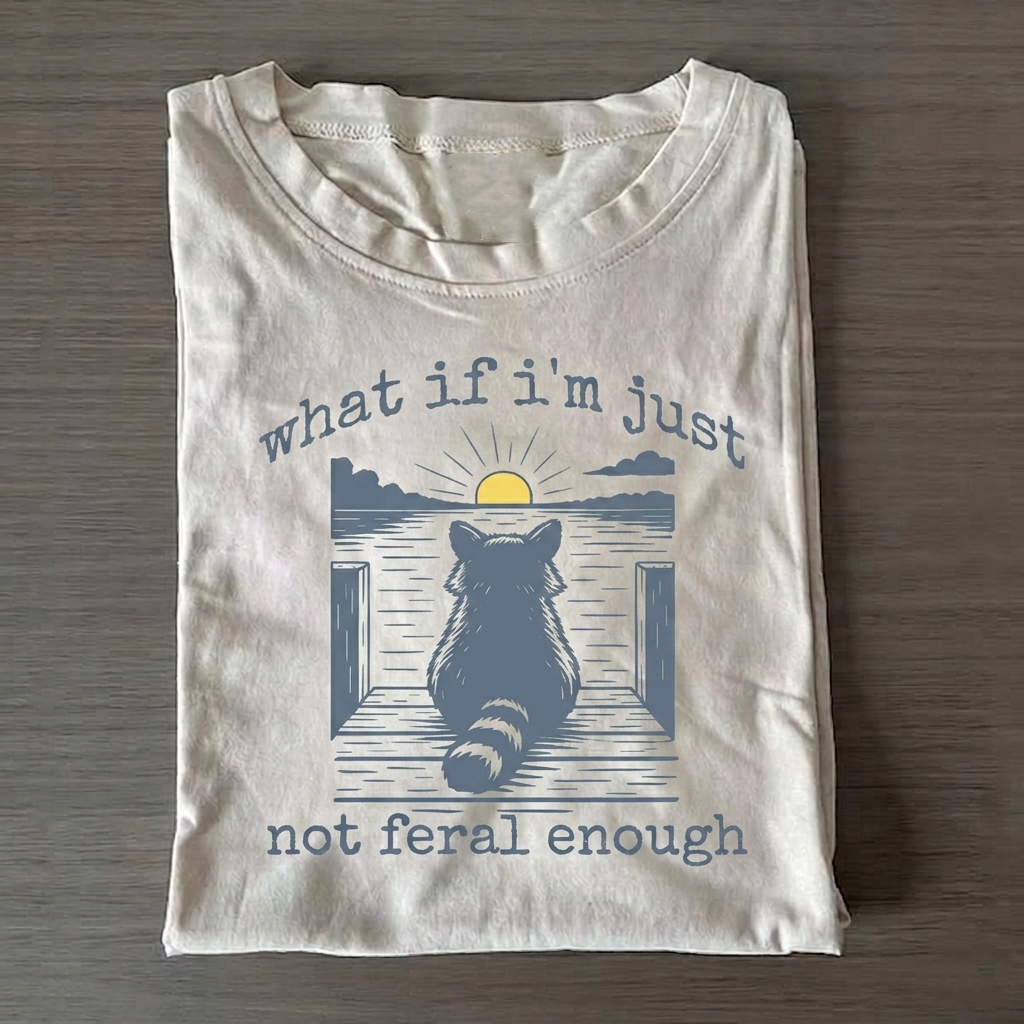 Funny Raccoon T-shirt Vintage Washed DTG Graphic Tee | ZalleStudio