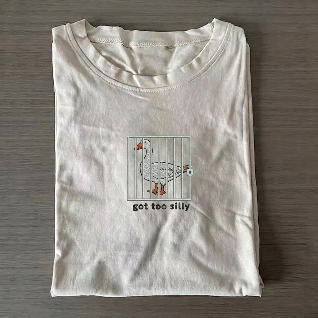 Got too silly Goose T-shirt  Vintage Washed DTG Graphic Tee | ZalleStudio