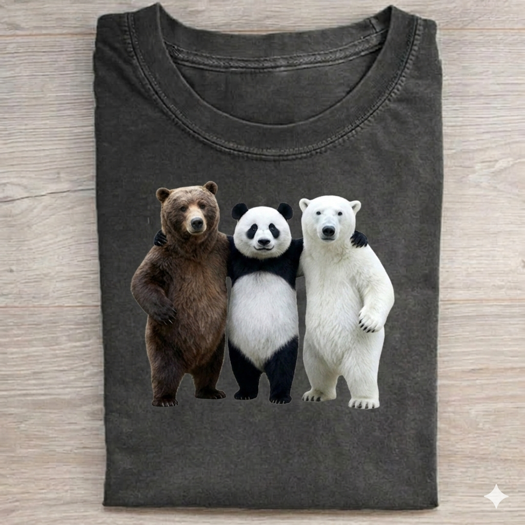 Three Bears Stand Together T-shirt
