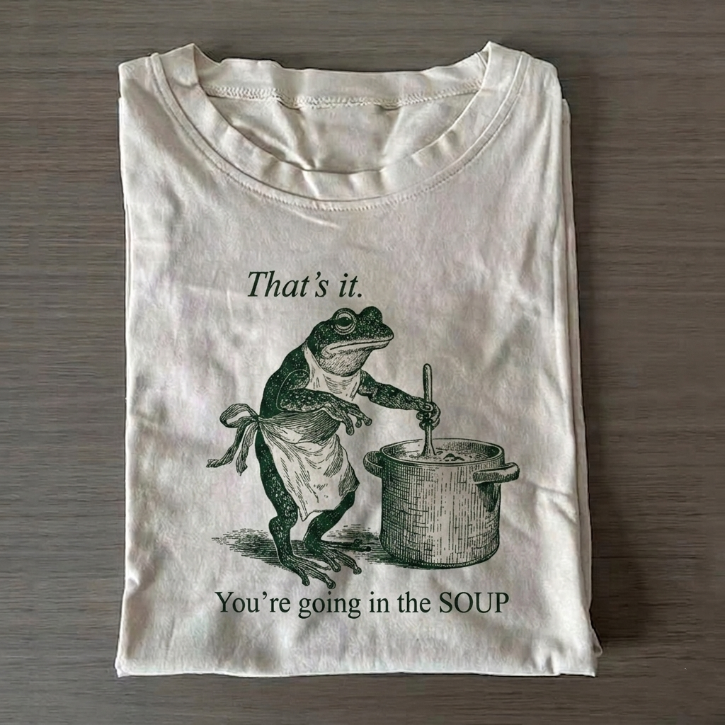 That's it You're Going in the Soup T-shirt Vintage Washed DTG Graphic Tee | ZalleStudio