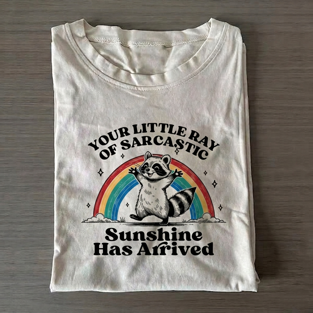 Funny Raccoon T-Shirts Vintage Washed DTG Graphic Tee | ZalleStudio