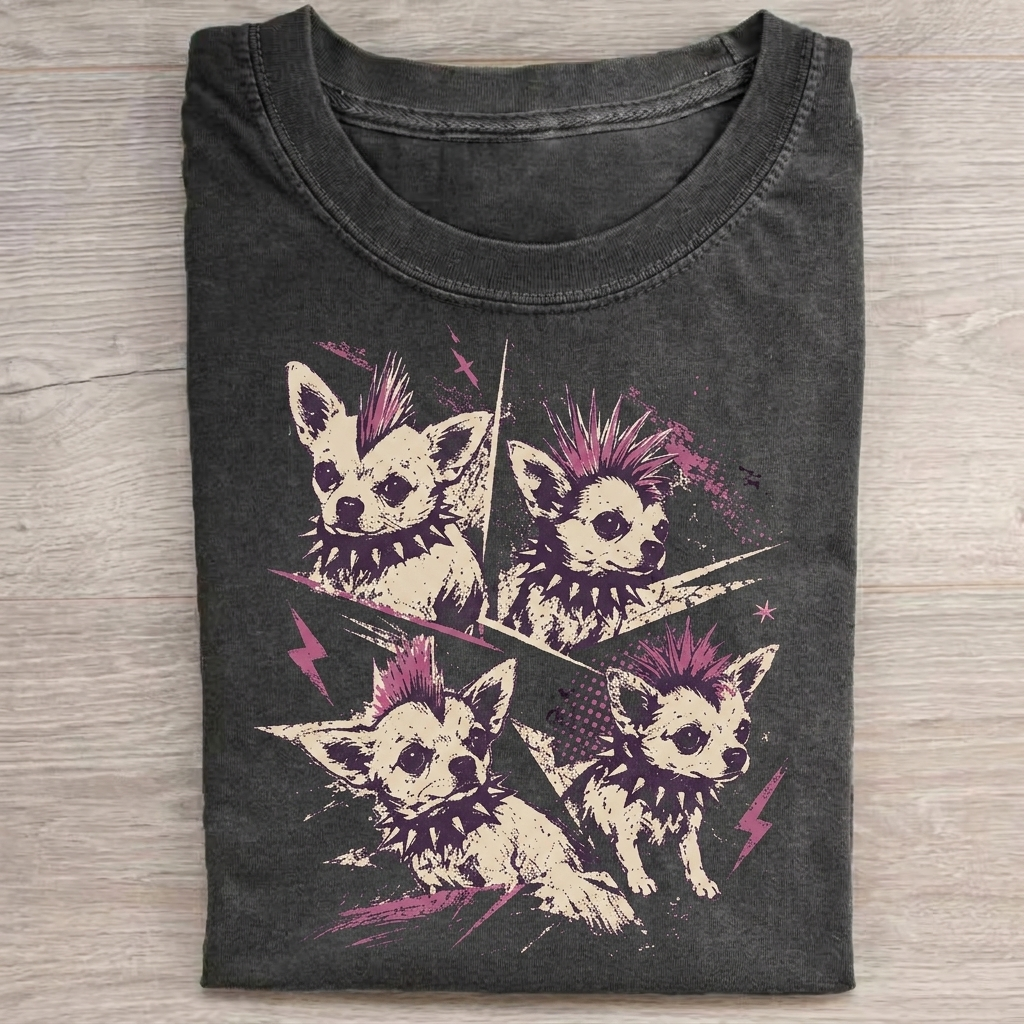 Vintage Punk Chihuahua T-Shirt