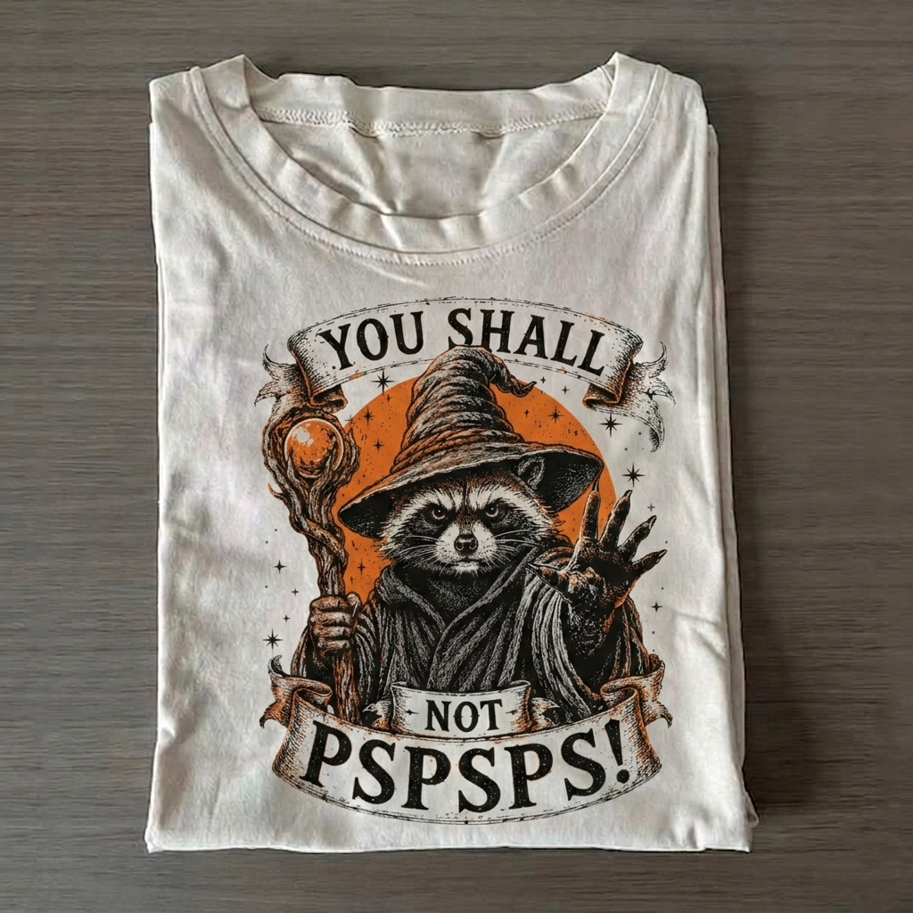 Funny You Shall Not Pspsps T-Shirt Vintage Washed DTG Graphic Tee | ZalleStudio