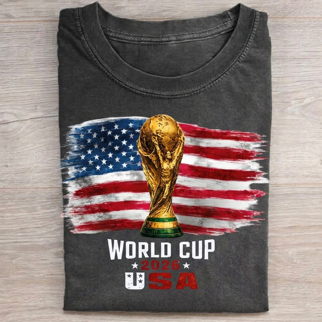 Retro Football Lover Printed T-shirt