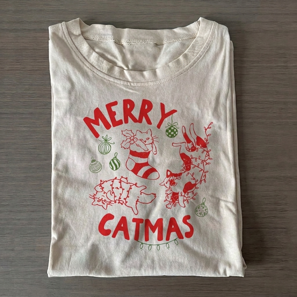 Merry Catmas Christmas T-shirt